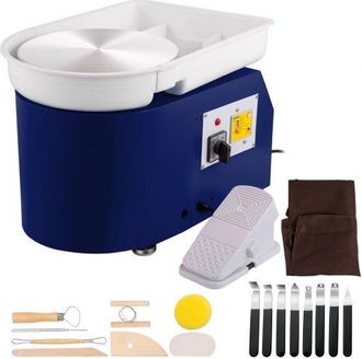 OEM T&ouml;pferscheibe 350 W, Keramik Rad Maschine 220 V, Elektrische T&ouml;pferscheibe 28 Cm Plattenteller, Fu&szlig;pedaleinstellung, 60 Db, Drehscheibe T&ouml;pferei Kunst