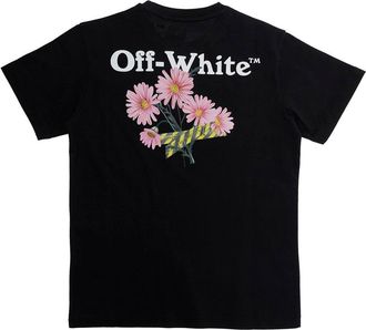 Off-white Girls T-Shirt Daisy Tape Tee S-S Black Cotton T-Shirts And Polos