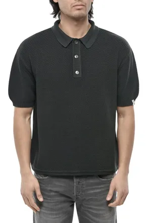 Palm Angels Dark Grey Knitted Polo