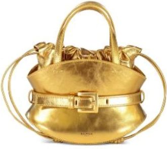 Balmain Handbags, female, Yellow, Size: ONE SIZE Buckle Shuffle Mini Bag