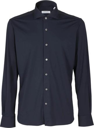 Orian Slim Fit Herenoverhemd - Heren - Casual Overhemden - Blauw - S - Overhemden