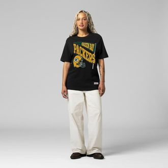 Mitchell & Ness Womens Mitchell & Ness Black Green Bay Packers Team Dynamic Boyfriend T-Shirt at Nordstrom, Size Xx-Large