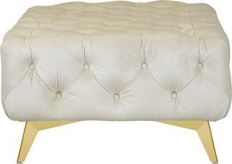 HOME AFFAIRE Polsterhocker »Amaury« Chesterfield-Optik, Breite 80cm, Fussfarbe wählbar