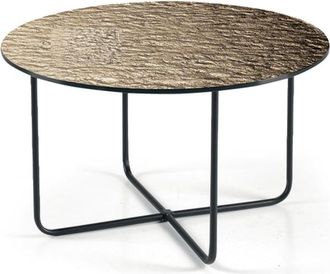 MondoViro Mesa de centro redonda marrón cm ø 60x33h