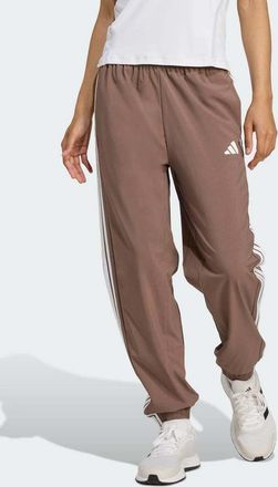 adidas adidas Training - Train Essentials - Pantaloni marroni e bianchi con 3 strisce-Marrone
