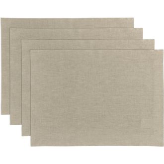 Solino Home Linen Placemats - Fete, 14 x 19 in Vintage Khaki at Nordstrom, Size Medium