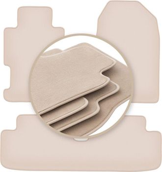 OEM Alfombrillas Beige Premium Para Honda Civic Vii 3 Puertas Hatchback, Coup&eacute; 2001-2005