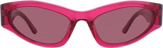 Balenciaga Violet Cat Eye Ladies Sunglasses BB0387S 003 58