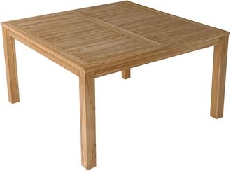 Happy Garden Mesa cuadrada de teca para muebles de jard&iacute;n para 8 personas
