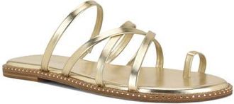 Nine West Digen Toe Loop Sandal in Gold at Nordstrom, Size 9.5