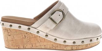 Corkys Footwear Womens Who Knew Studded Slip On Clogs In Ivory