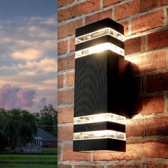 Licht-Erlebnisse Nowodvorski Rio Aplique De Pared Exterior Negro Dise&ntilde;o Tubular