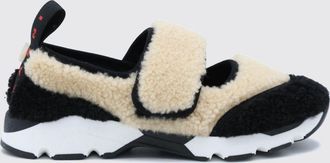 Marni Sneakers Mary Jane in shearling bicolor con chiusura a strappo