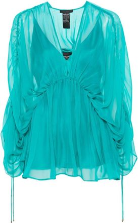 Max Mara georgette silk blouse - women - Silk - 42 - Green