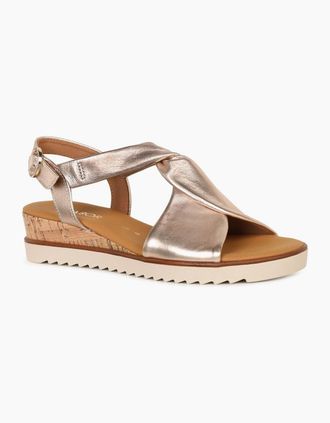 Gabor Womens Rich Womens Sandals - Gold - Size: 2.5