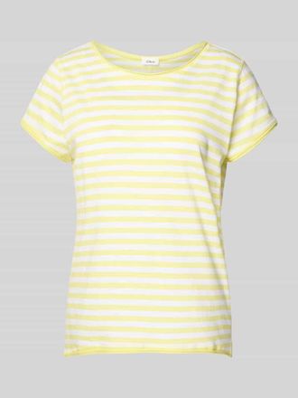 s.Oliver Red Label Regular Fit T-Shirt aus Baumwoll-Flammgarn in CORAL Melange, Gr&ouml;&szlig;e 34