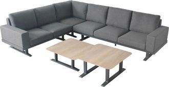 Oviala Sala de estar con 5 plazas gris BAYSIDE