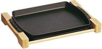 Staub 40509-523-0 Sur la Table Minis Teglia con Supporto in Legno, 230 x 45 x 355