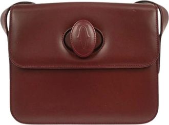 Cartier Pre-owned Cross Body Bags, female, Red, Size: ONE SIZE Pre-owned Leather Crossbody Bag