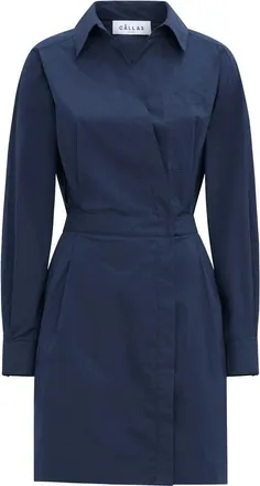 C&acirc;llas Milano Jaxina Wrap shirt dress in Dark Blue at Nordstrom, Size 40