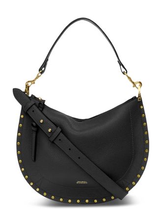 Isabel Marant Oskan Soft Zip-Gz Crescent Pebbled Leather Bag
