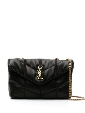 Saint Laurent Black Puffer Toy leather shoulder bag