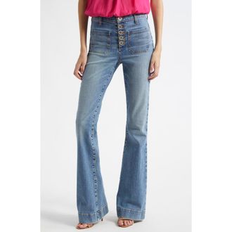 Ramy Brook Cindy Exposed-Button Fly Wide Leg Jeans in Light Wash at Nordstrom, Size 25