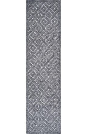Jonathan Y Designs Portmany Neutral Diamond Trellis Indoor/Outdoor Area Rug in Graphite at Nordstrom, Size 3Ft 0In X 5Ft 0In