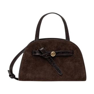 Tory Burch Tassen, Dames, Bruin, ONE Size, Su&egrave;de, Romy Small Bauletto