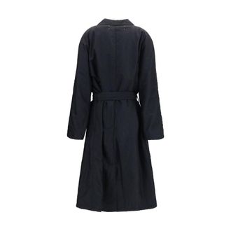 Maison Margiela Double-Breasted Wool Coat - Black