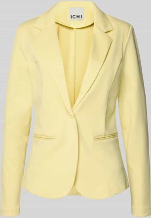 Ichi Regular Fit Blazer mit Paspeltaschen Modell KATE in Pastellgelb, Gr&ouml;&szlig;e XL
