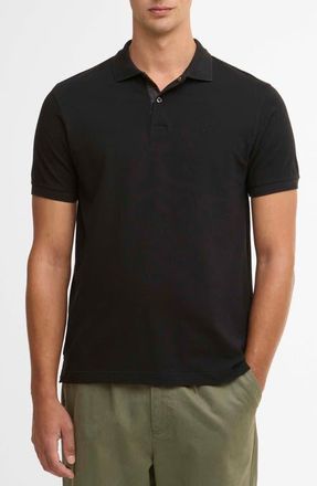 Barbour Tailored Fit Pima Cotton Polo in Black at Nordstrom, Size Xxx-Large