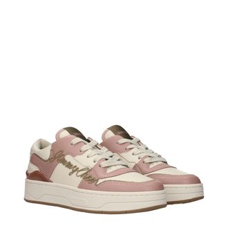 Jimmy Choo London Leather Low-Top Sneaker - Pink