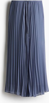 H&M Plissierter Maxijupe - Blue