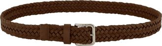 Vince Alex Woven Leather Belt in Cacao Brown at Nordstrom, Size 34