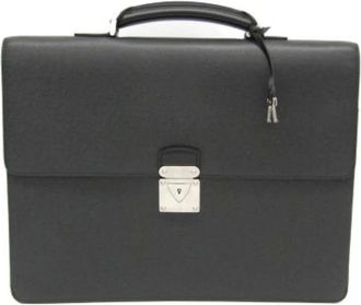 Louis Vuitton Pre-owned Handbags, male, Black, Size: ONE SIZE Pre-owned Serviette Robusto 1 compartiments M31052