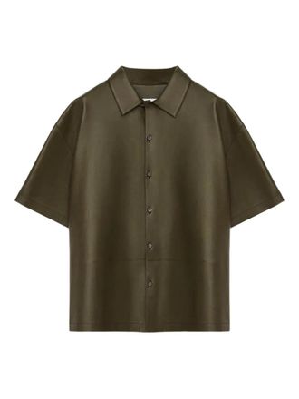Loewe short-sleeve leather shirt - Green