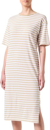 Noisy May Noisy may Womens Nmmayden 2/4 Dress Noos Jersey, Safari/Stripes: Bright White, XS