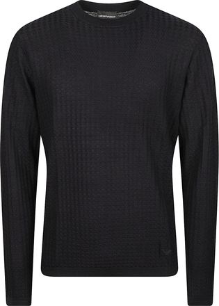 Emporio Armani Textured Knit Crewneck Sweater