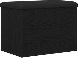 vidaXL Vidaxl - Banco de Almacenamiento con cojín Roble negro 62 x 42 x 45 cm