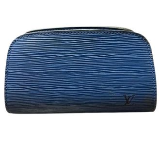 Louis Vuitton Pre-owned Clutches, female, Blue, Size: ONE SIZE Pre-owned Dauphine PM Epi Leather Pouch