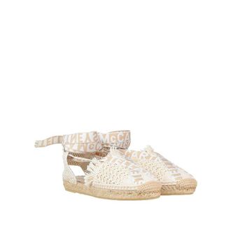 Stella McCartney Womens Beige Canvas Espadrilles Shoe