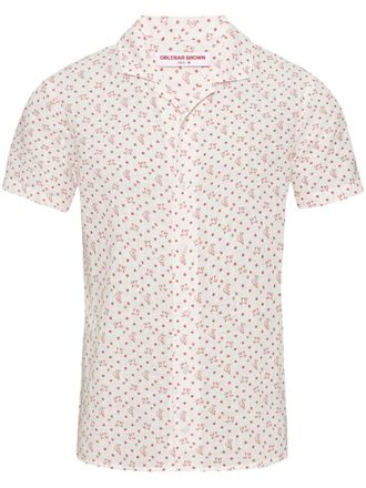 Orlebar Brown Camicia Hibbert Waveborn - Bianco