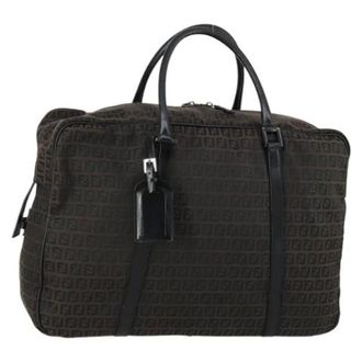 Fendi Pre-owned Weekend Bags, female, Brown, Size: ONE SIZE Pre-owned Canvas Weekend Bag