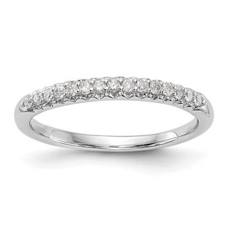 Diamond2Deal 14k White Gold Lab Grown Diamond Wedding Band Ring 0.16Ct Clarity- VS Color- G-H