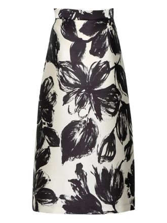 Lunatica Milano floral-print skirt - women - Polyester - 4 - Neutrals