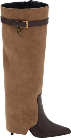 Just Cavalli Stivale con tacco - Dames - Laarzen met Hak - Bruin - 39 EU - Leer - Schoenen
