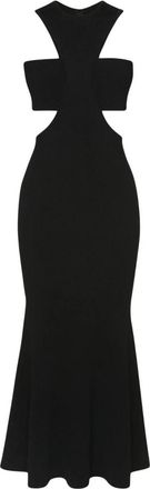 Alexander McQueen Zwarte Flared Jurk met Harnas - Dames - Casual kleedjes - Zwart - XS - Kleedjes