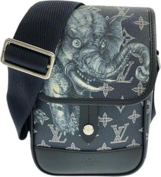 Louis Vuitton Vintage, unisex, Blauw, ONE Size, Pre-owned Monogram Messenger BB Schoudertas