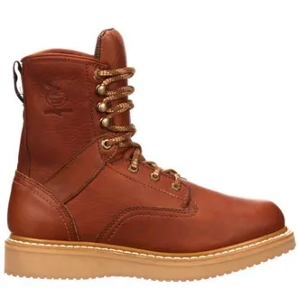 Georgia Boot Slip Resistant Padded Wedge Work Boot in Barracuda Gold at Nordstrom, Size 10.5